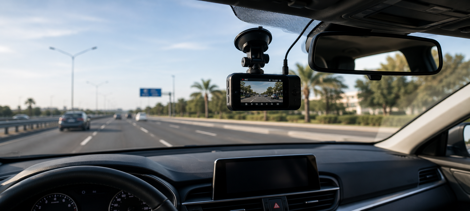 خدمة تشغيل داش كام أمامية وخلفية على سيارة SUV